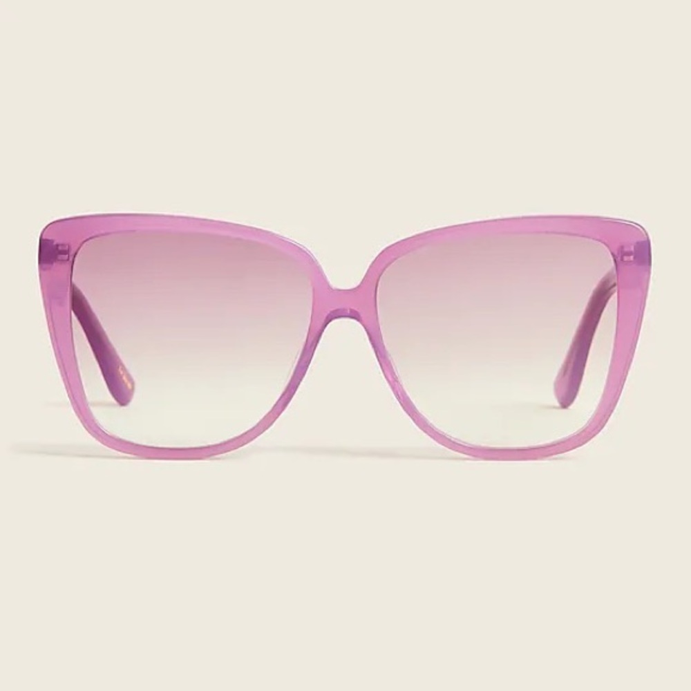 J. Crew Oversized Square Sunglasses in Bright Petunia/Pink, NWT